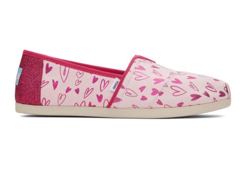 Alpargatas Toms Alpargata Foil Hearts Rosa | PT634-659