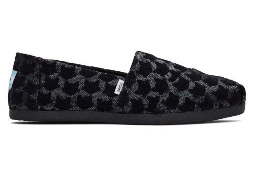 Alpargatas Toms Alpargata Glitter Cats Pretas | PT453-988