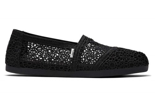 Alpargatas Toms Alpargata Moroccan Crochet Pretas | PT281-613