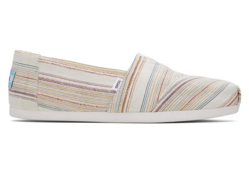 Alpargatas Toms Alpargata Stripes Recycled Algodão Creme | PT350-860