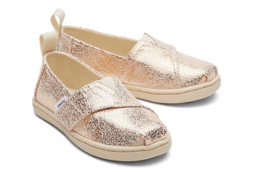 Alpargatas Toms Tiny Alpargata Foil Douradas | PT220-782