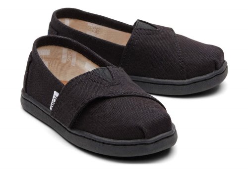 Alpargatas Toms Tiny Alpargata Lona Pretas | PT010-458