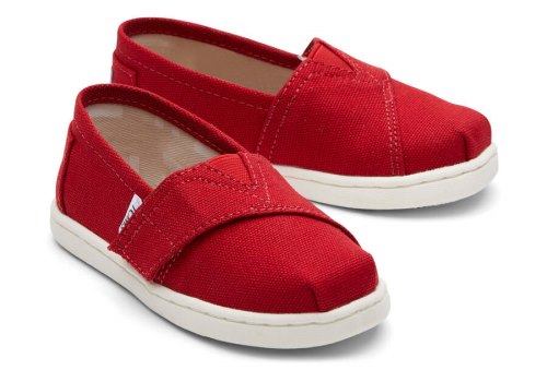 Alpargatas Toms Tiny Alpargata Lona Vermelhas | PT413-825