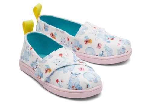 Alpargatas Toms Tiny Alpargata Summer Hippos Branco | PT523-197