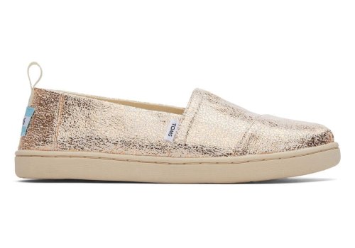 Alpargatas Toms Youth Alpargata Foil Douradas | PT723-687