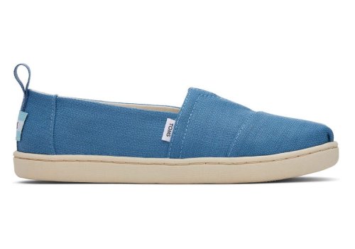 Alpargatas Toms Youth Alpargata Refibra Tencel Textured Woven Azuis | PT524-359