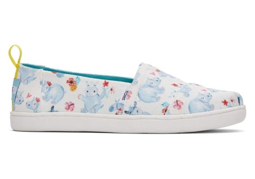 Alpargatas Toms Youth Alpargata Summer Hippos Branco | PT771-607
