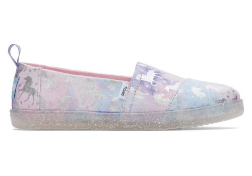 Alpargatas Toms Youth Alpargata Unicorn Luz Roxo | PT339-374