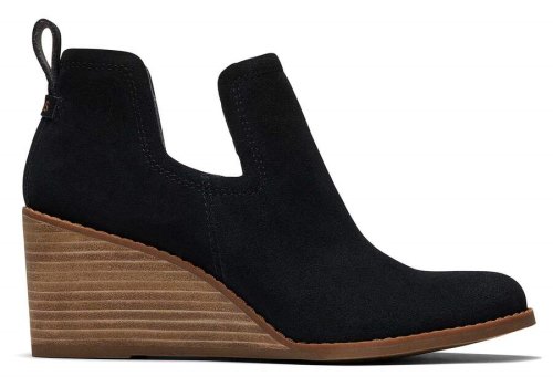 Botins Toms Kallie Wedge Bootie Pretas | PT072-798