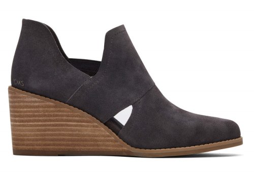 Botins Toms Kallie Wedge Cutout Cinzentas | PT821-976