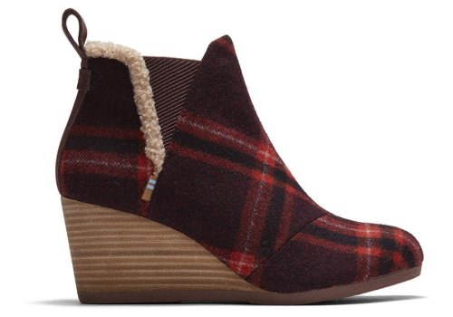 Botins Toms Kelsey Wedge Bootie Vermelhas | PT234-216