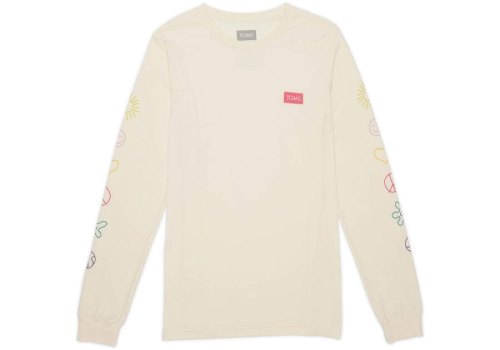 Camiseta Toms Icon Long Sleeve Tee Bege | PT909-652