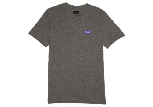 Camiseta Toms Logo Crew Tee Cinzentas Escuro | PT609-286