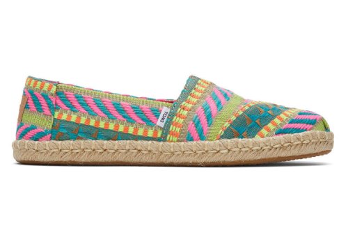Espadrilles Toms Alpargata Global Jaquard Rope Espadrille Rosa | PT405-697