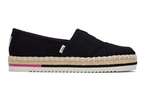 Espadrilles Toms Alpargata Rope Plataforma Pretas | PT492-621