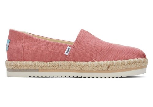 Espadrilles Toms Alpargata Rope Plataforma Rosa | PT708-819