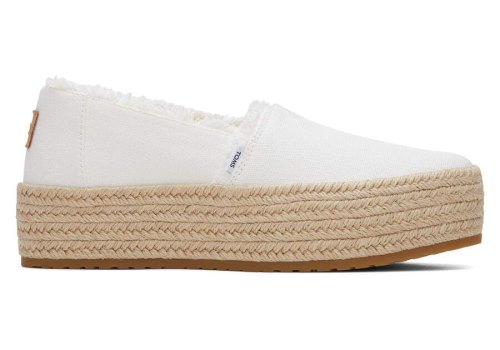 Espadrilles Toms Valencia Plataforma Espadrille Branco | PT295-366