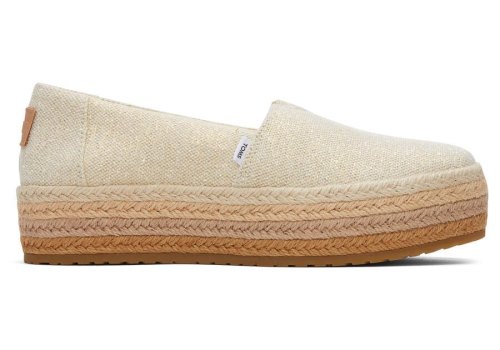 Espadrilles Toms Valencia Plataforma Espadrille Marrom Metal | PT456-112