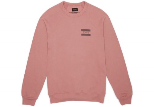 Lã Toms Logo Crew Fleece Roxo Rosa | PT549-419