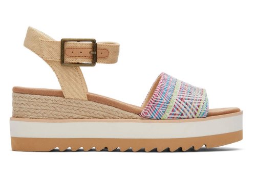 Sandalias Toms Diana Wedge Sandal Bege | PT781-077
