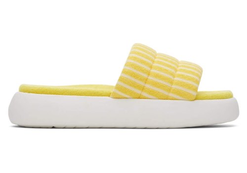 Sandalias Toms Mallow Chinelos Terry Amarelas | PT256-520