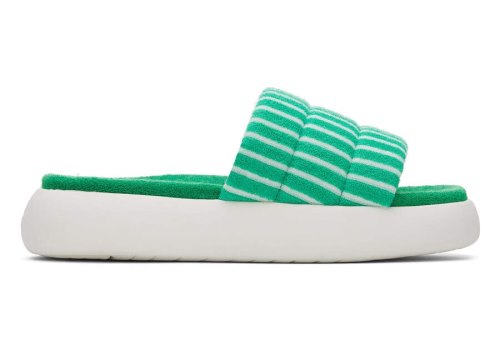 Sandalias Toms Mallow Chinelos Terry Verdes | PT963-313