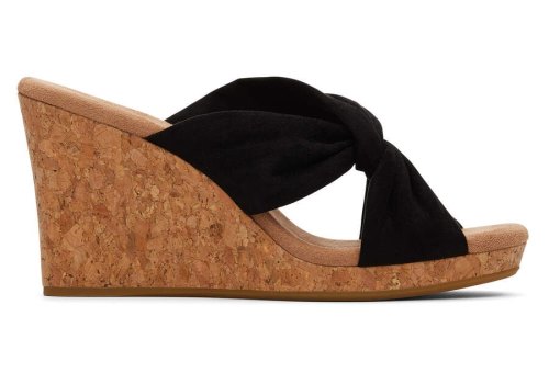 Sandalias Toms Serena Wedge Sandal Pretas | PT618-311