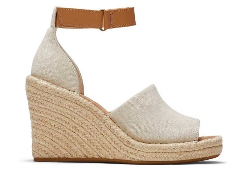 Sapato Salto Alto Toms Marisol Wedge Heel Bege | PT640-429