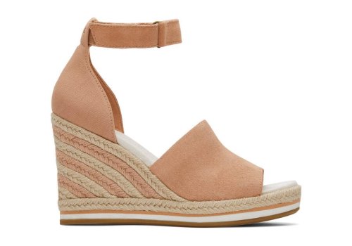 Sapato Salto Alto Toms Marisol Wedge Heel Bege | PT807-549