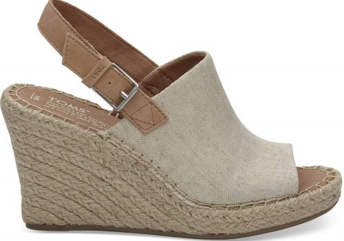 Sapato Salto Alto Toms Monica Wedge Heel Bege | PT839-264