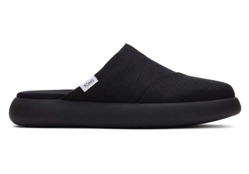 Sapatos Mules Toms Mallow Mule Heritage Lona Pretas | PT204-051