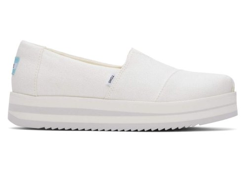 Sapatos Plataforma Toms Alpargata Midform Espadrille Branco | PT232-333