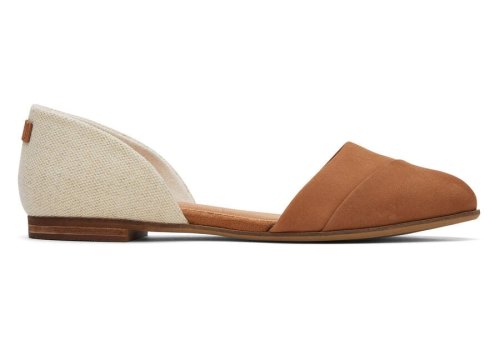 Sapatos Rasos Toms Jutti D'Orsay Rasos Marrom Bege | PT798-295
