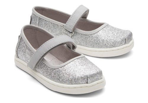 Slip On Toms Tiny Mary Jane Prateadas | PT744-797