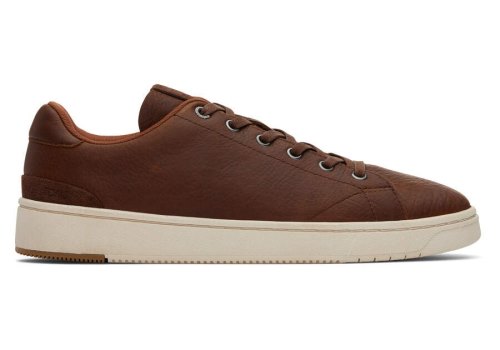 Tenis Toms TRVL LITE Agua Resistant Couro Sneaker Marrom | PT578-275