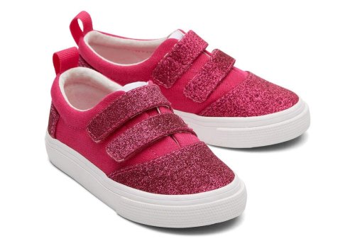 Tenis Toms Tiny Fenix Double Alças Iridescent Glimmer Rosa Escuro | PT176-228