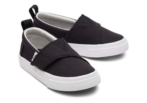 Tenis Toms Tiny Fenix Slip-On Lona Pretas | PT707-462