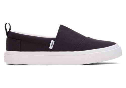 Tenis Toms Youth Fenix Slip-On Lona Pretas | PT848-178